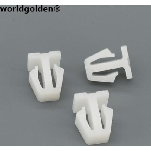 Worldgolden 100pcs auto fasteners Body Side Moulding Clip for Honda 91534-SE0-000 91534SE0000
