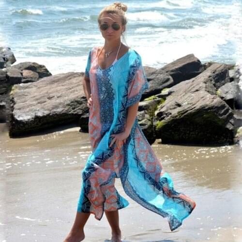 Seaside Vacation European and American Fashion Chiffon Long Skirt Plus Size Robe Beach Skirt Female Dress