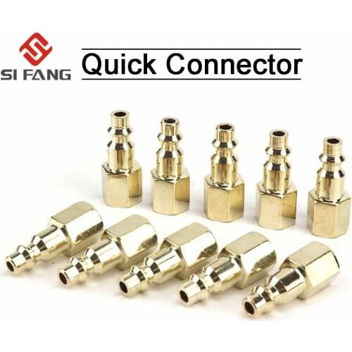 1/4" NPT Air Line Hose Fitting Brass Female Thread Fitting Compressor Connector Coupler Pneumatic Tool Accessories 2/5/10PCS