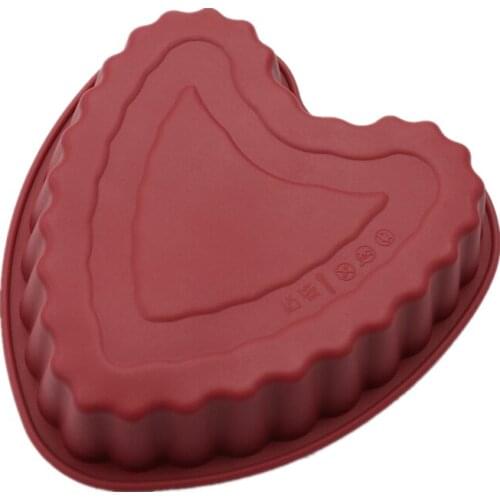 1 Pc Silicone Love Heart Shape Lace Cake Pan Mould Bread Candy Mold Microwave Oven DIY Baking Tool