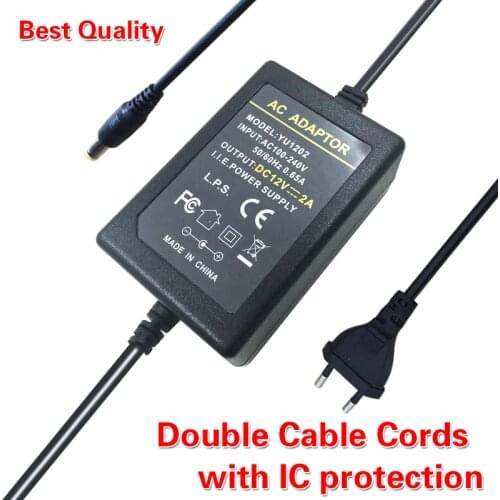 1PCS double cable cords 12v2a switching power supply LED lamp power DC12v24w power adapter 12v2a power adapter