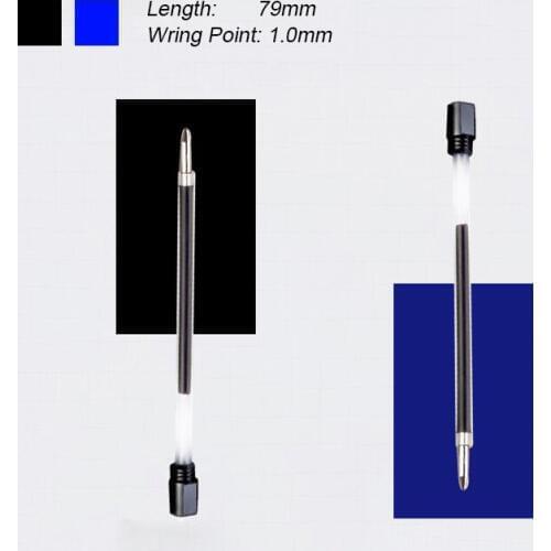 10pcs/lot Roller Pen Refill Rod Blue Black Ink 1.0mm Ballpoint Pens Refills Office Stationery Fit for Metal Gift Pen