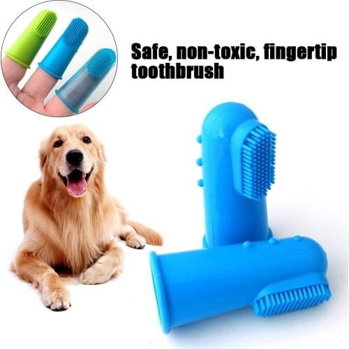 10PCS New Hot Selling Super Soft Pet Finger Toothbrush Teddy Dog Brush Bad Breath Tartar Teeth Tool Dog Cat Cleaning Supplies