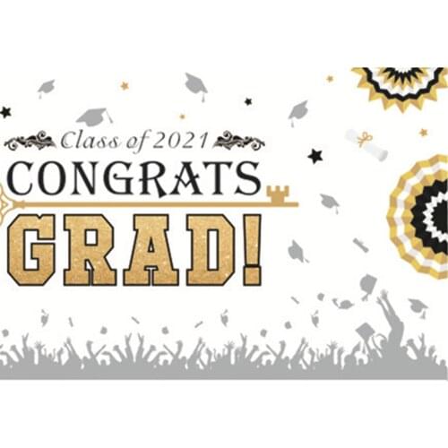 180x90cm 2021 Graduation Banners Party Hanging Flags Sign Graduation Decor