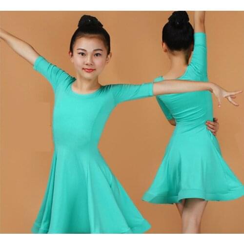 2020 girls latin dresses for dancing ballroom dance dress rumba samba spandex children samba cha cha tango skirt standard salsa