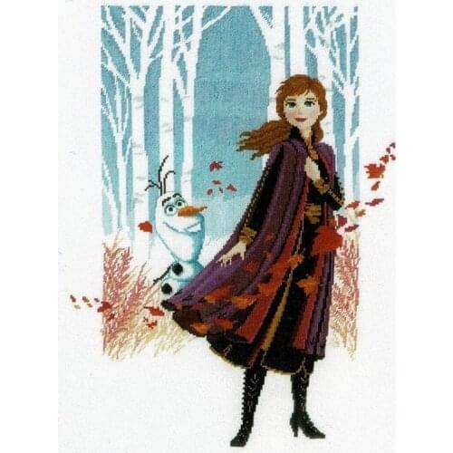 2021 Top Manufacturer Embroidery Frozen II Anna Cross Stitch Funny with 100% Cotton Floss & Free Shipping for Wall Decor & Gifts