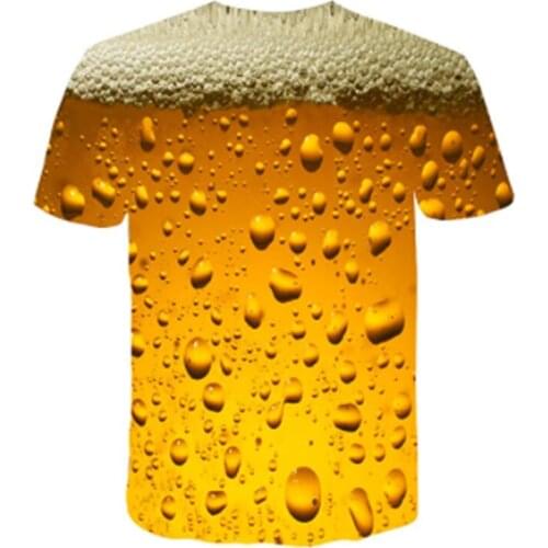 2021 Beer 3d Print T Shirt It 'S Time Letter Women Men Funny Novelty T -Shirt Short Sleeve Tops Unisex Outfit Clothing