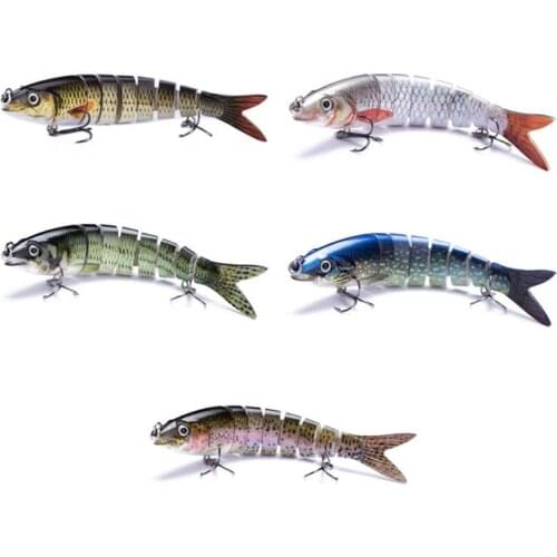 3 Pcs Multi Jointed Fishing Lures 135mm/20g Crankbait 8 Segments Wobblers Artificial Bait Hard Swimbait