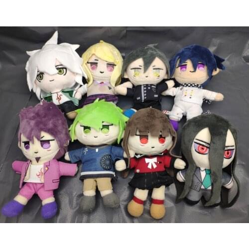 8pcs Anime Danganronpa V3 Dangan Ronpa Oma Kokichi Nagito Komaeda Saihara Maki Plush toy doll key chains
