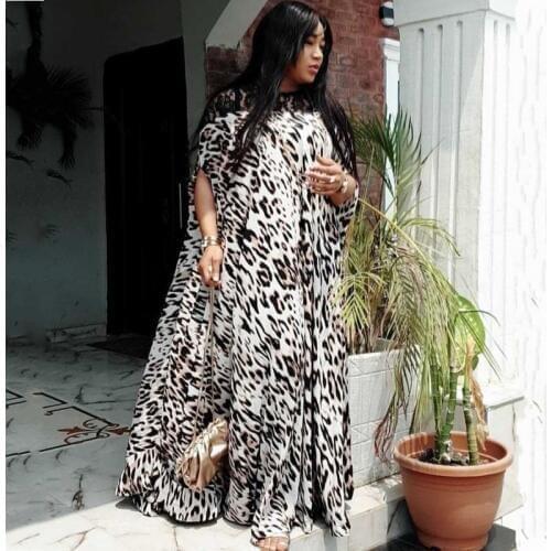 African Dresses For Women 2020 Dashiki Summer Plus Size Leopard Long Maxi Dress Traditional African Clothing Fairy Loose Dreams
