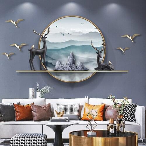 Living Room decoration accessories Light luxury wall hanging Room decor aesthetic New Chinese 3D Home decor Home decoration wall
