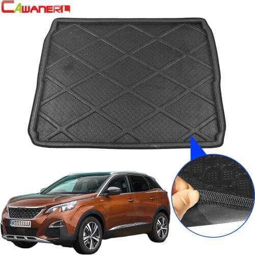 Cawanerl Car Styling Trunk Mat Rear Floor Tray Boot Liner Cargo Carpet Luggage Protector Mud Pad For Peugeot 3008