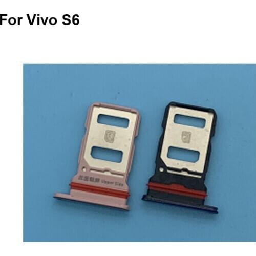 For Vivo S6 New Tested Good Sim Card Holder Tray Card Slot For Vivo S 6 Sim Card Holder Replacement Parts VivoS6