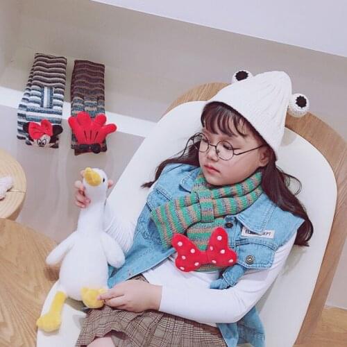 Boys Girls Keep Warm Scarves For Kids Thicken Spring Winter Scarf Kawaii Disney Mickey Minnie Pattern Soft Children Baby Collar