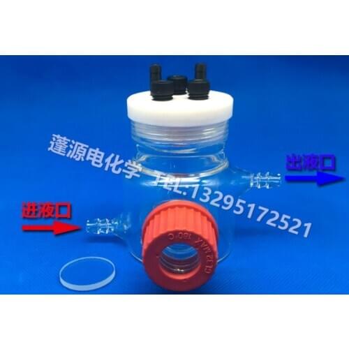 Controlled temperature water bath photoelectrochemical cell, sealed electrolytic cell, spectral electrochemical cell