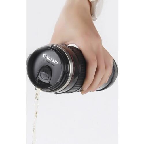 Fuuny Camera Lens Mug 440ml Stainless Steel Tumbler Tea Coffee Cup Creative Cups And Mugs With Lid Travel Vacuum Flasks Mug