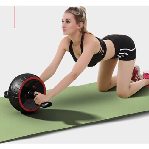ABS Abdominal Roller Exercise Wheel Fitness Equipment Mute Roller For Arms Back Belly Core Trainer Body Shape Training Supplies