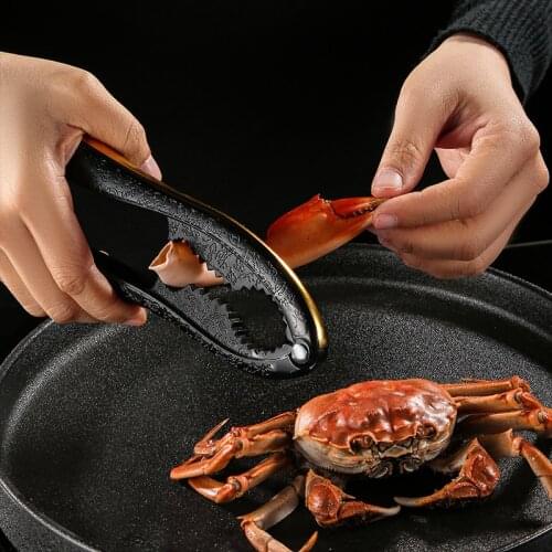 Lobster Crab Cracker Clamp Claws Sheller Seafood Tools Gadgets Nutcracker Sheller Kitchen Tools Stainless Steel Crab Shell Cut