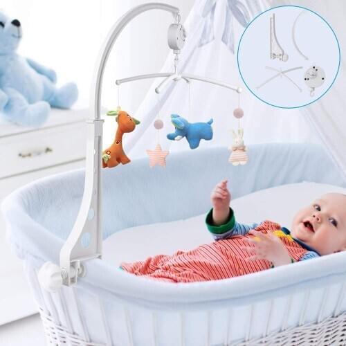 Baby Crib Bracket Holder Song Battery Operated Windup Music Box Bluetooth Musical Memorry Card Rotary Mobile Crib Kid Rattle Toy