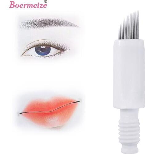 Makeup Oxygen Needles Kit 4 Rows 5Pcs Eyebrow Lip Eyeliner Permanent Makeup Microblading Tattoo Supply for Tattoo Manual Pen Ink