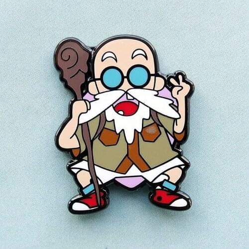 Master Roshi Kame Sennin Enamel Brooch Pin Backpack Hat Bag Collar Lapel Pins Badges Women Mens Fashion Jewelry Accessories