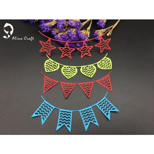 METAL CUTTING DIES die cut star banner flag wave Scrapbook album PAPER CRAFT embossing stencils template punch DIE cutter