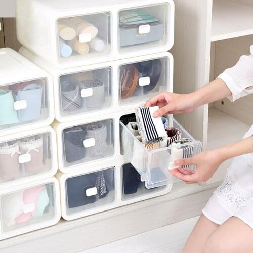 Bra Underwear Organizer Plastic Drawer Wardrobe Home Storage Box Closet Wear Organizer Finishing Boxes For Scarfs Socks Bra Boxs