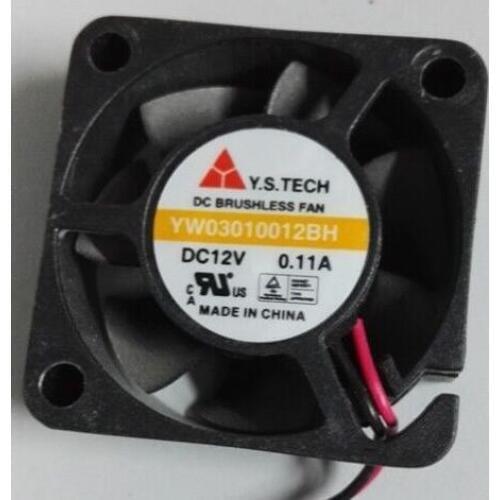Original YW03010012BH 12V 0.11A 30*30*10 3CM 2 wire micro dual ball fan