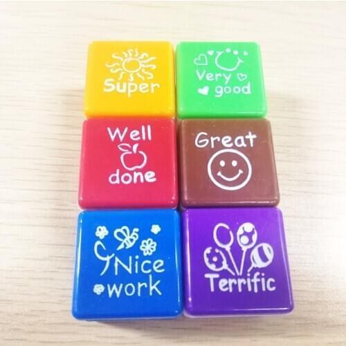 Encouragement Seal Encourage Stamp English Teacher Use Inkpad Student Stationery Kids Favors Self-Inking