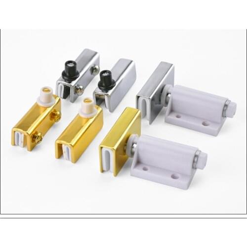 1set Cabinet door hardware Glass clip Furniture Shaft Hinge Door suction Closer Free open Touch Latch Hardware Fittings