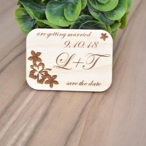 Save the Date Wedding Magnets - Save the Date Cards - Personalized Wood Magnets - Unique Fridge Magnets