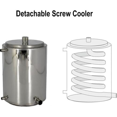 Spiral Cooler Cold and Hot Water Exchanger Distillation Equipment Condensation