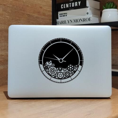 Gear Clock Vinyl Notebook Decal for Macbook Sticker Pro 16" Air Retina 11 12 13 14 15 inch Vinyl Mac Surface Book Mi Laptop Skin