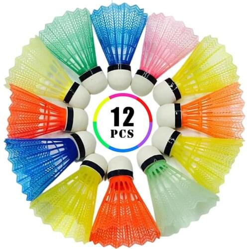 12PCS/lot Professional Foam Ball Head Plastic Badminton Colorful Shuttlecock Speedminton Badminton Accessories Sport Training