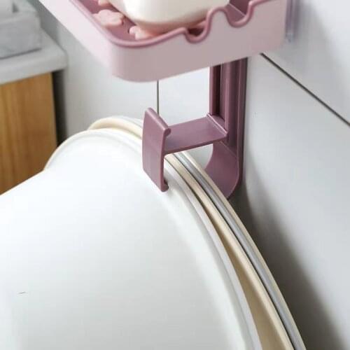 Soap Box Storage Rack Soap Holder Hook Set Washbasin Towel Storage Bathroom Supplies