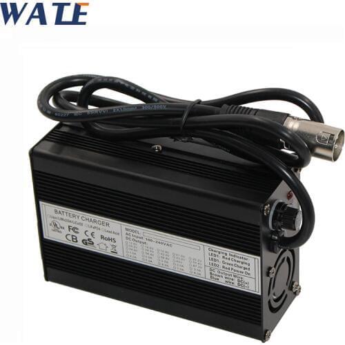 43.8V 4A Charger 12S 36V 38.4V Lifepo4 battery Charger Output DC 43.8V With cooling fan Free Shipping