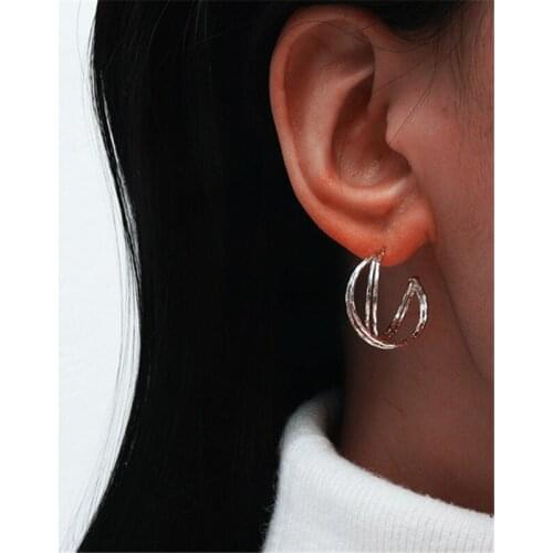 MANGOSKY 925 Silver Cross Style Earrings 925 Silver Auricular Needle 1 Pair For Women