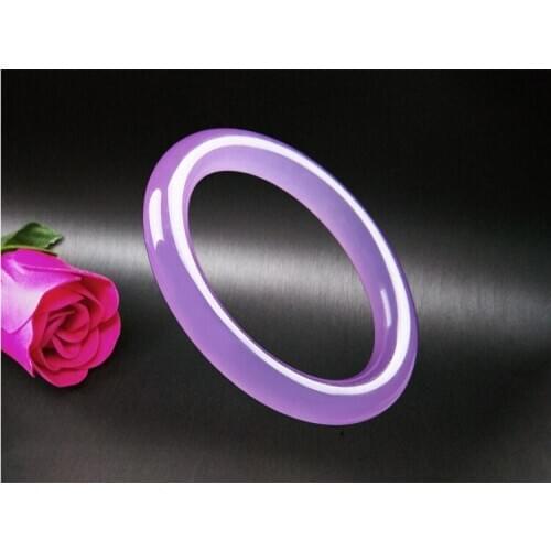 Girl natural color purple blue bracelet thin strip of jadeite bracelet