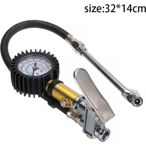 1pc 0-220 PSI Professional Car Tyre Inflator Pump With Handheld Air Pressure Gauge Tester Motorcycle Auto Truck Tool Parts