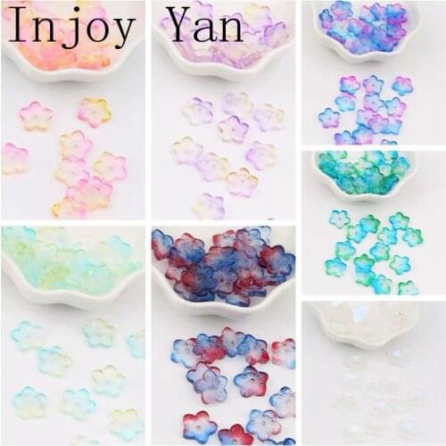 10pcs 12mm Plum Flower Beads AB Color Glass Beads for Jewelry Making Handmade DIY Accessories Glaze Beads