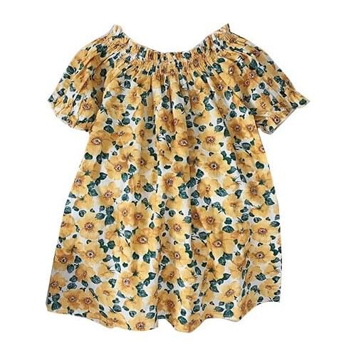 2021 Summer Casual Solid Girls Dress Cartoon Kids Dresses For Girls High Quality Fashion Girl Clothes