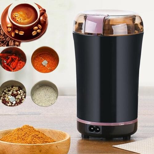 220V Mini Electric Coffee Grinder Maker Beans Mill Herbs Nuts Crusher Stainless Steel Kitchen Salt Pepper Grinder Mechine