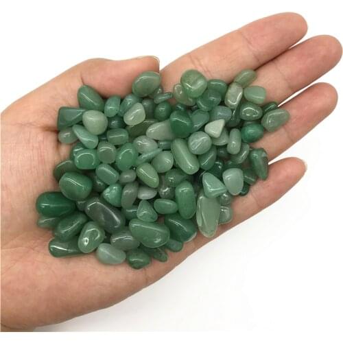 3 Sizes 50g Natural Green Aventurine Quartz Crystal Gravel Stones No Hole DIY Necklace Materials Decor Natural Quartz Crystals