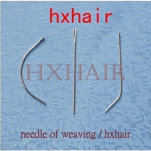 Freeshipping - 288pcs & 2bags Needle of Weaving / Human Hair Weft Extension Weaving Tools