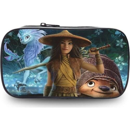 Disney Raya and The Last Dragon Children Pencil Case Cartoon Storage Bag Student Storage Box Kid Pencil Case Learning Stationery