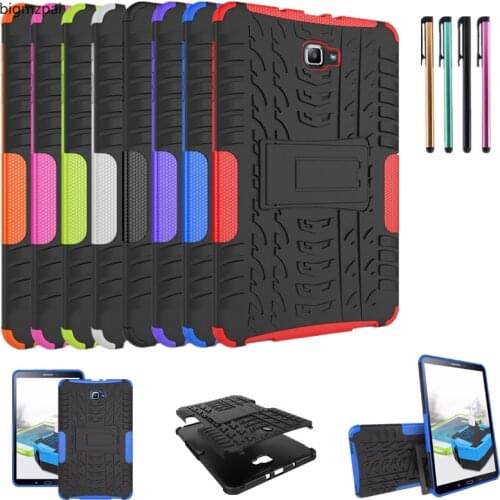 For Samsung Galaxy Tab A7 10.4 SM-T500/Tab A 10.1 2019 T515/T510 case SM T580 T585 cover TPU+PC shell Shockproof Stand Cover+pen