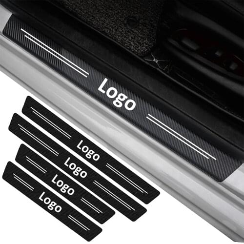 For BMW X1 E84 F48 X3 E83 F48 G01 X4 F26 G02 X5 E53 E70 F15 G05 X6 E71 4PCS Car Carbon Fiber Anti Scratch Scuff Door Sill Pedal