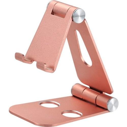 Double Folding Mobile Phone Tablet Stand Desktop Aluminum Alloy Stand