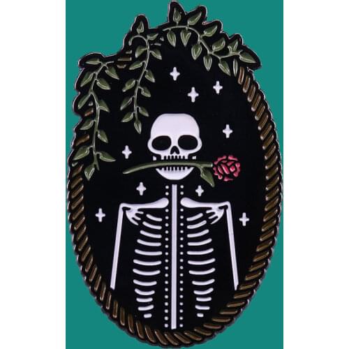 Gothic Skull Lapel Enamel Pins Collect Fun Metal Cartoon Brooch Badges Backpack Collar Adorn Men Women Fashion Jewelry Gifts