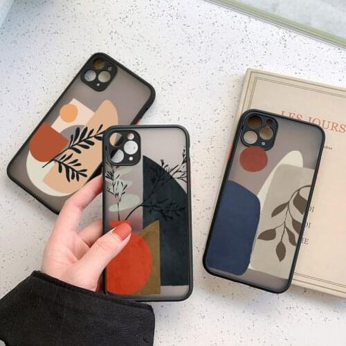 Art Color Abstract Geometry Phone Case For iPhone 6s 7 8 Plus SE 2020 12 11 Pro Max X XR XS MAX Hard Shockproof Back Cover Coque